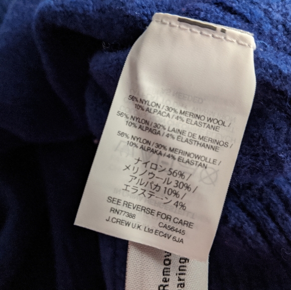 J. Crew NWT Super Soft V Neck Sweater Purple Blue - Picture 5 of 5